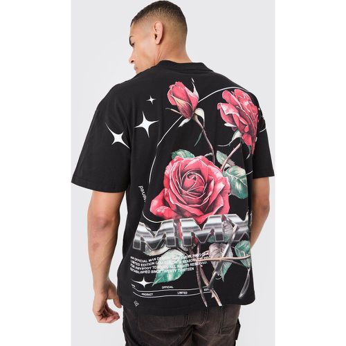 T-shirt oversize à imprimé rose - S - Boohooman - Modalova