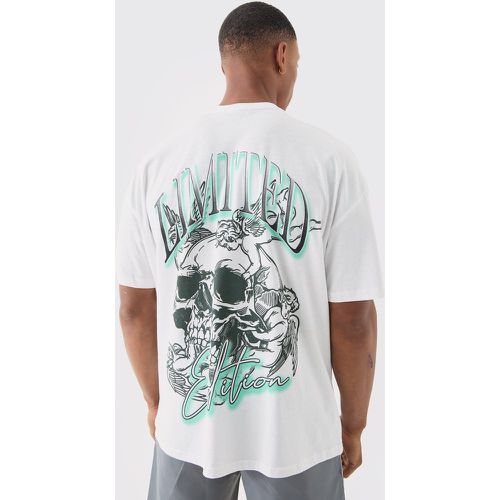 Oversized Limited Skull Print T-shirt - Boohooman - Modalova