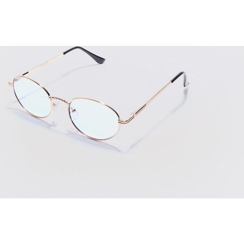 Oval Metal Frame Sunglasses In Lilac - Boohooman - Modalova