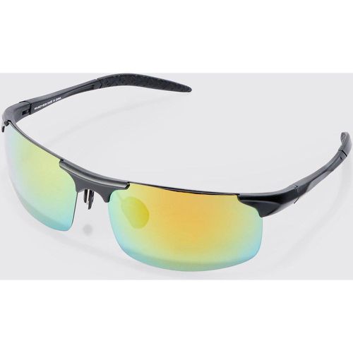 Racer Mirror Lens Sunglasses In Multi - Boohooman - Modalova