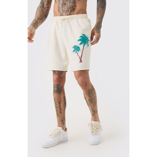 Tall Palm Motif Printed Swim Shorts - Boohooman - Modalova
