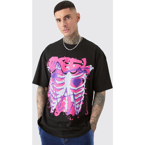 Tall Ofcl Skeleton Graphic T-shirt In Black - Boohooman - Modalova