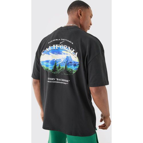 Oversized California Landscape Print T-shirt - Boohooman - Modalova