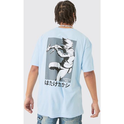 Oversized Naruto Anime Wash License T-shirt - Boohooman - Modalova