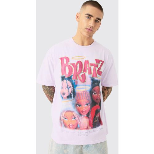 T-shirt oversize délavé à imprimé Bratz - L - Boohooman - Modalova