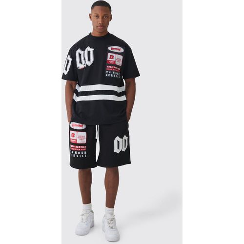 Ensemble oversize à col montant et short - S - Boohooman - Modalova