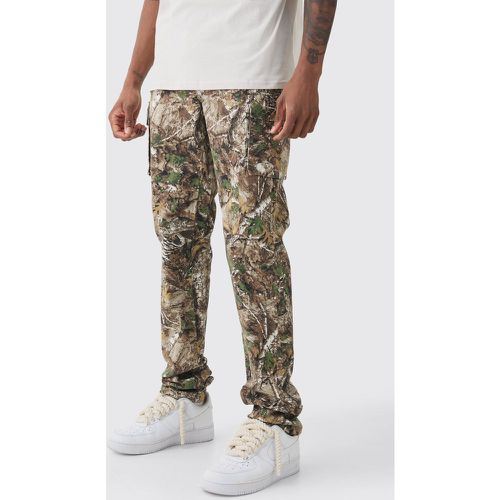 Tall - Pantalon cargo slim à imprimé camouflage - 30 - Boohooman - Modalova