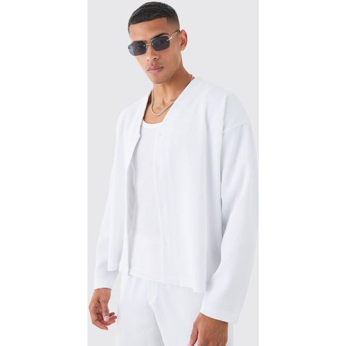 Chemise large plissée à manches longues - S - Boohooman - Modalova