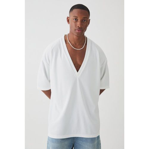 T-shirt oversize à col V - S - Boohooman - Modalova