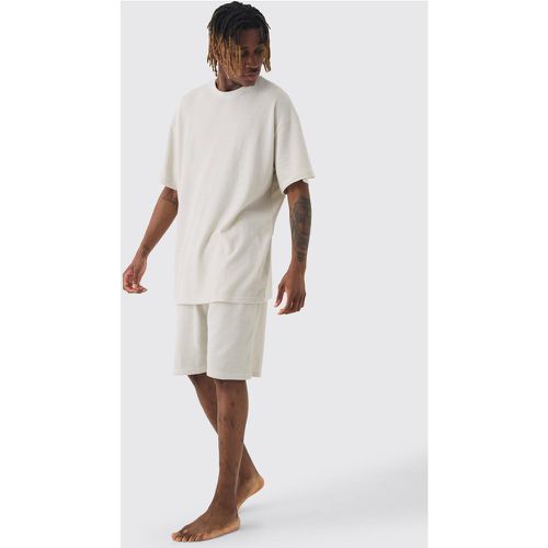 Tall - Ensemble confort oversize en tissu gaufré - S - Boohooman - Modalova