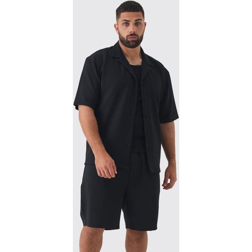 Grande taille - Ensemble avec chemise à chevrons et short homme - XXXL - Boohooman - Modalova