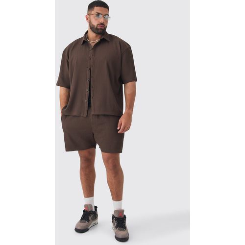 Grande taille - Ensemble oversize avec chemise à manches courtes et short homme - XXXL - Boohooman - Modalova