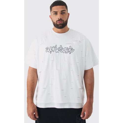 Grande taille - T-shirt oversize à manches longues - XXXXL - Boohooman - Modalova