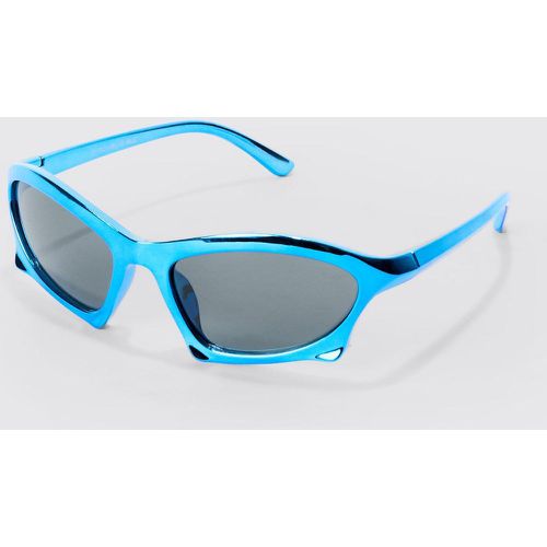 Curved Frame Racer Sunglasses In - ONE SIZE - Boohooman - Modalova