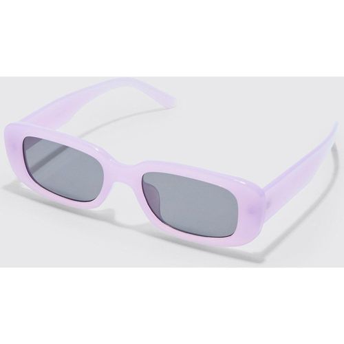 Lunettes de soleil rectangulaires en plastique - ONE SIZE - Boohooman - Modalova