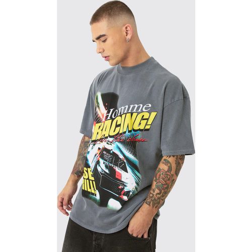 T-shirt oversize à imprimé voiture - M - Boohooman - Modalova