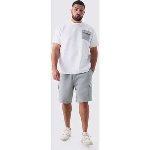 Grande taille - Ensemble à col montant avec t-shirt et short cargo - XXXL - Boohooman - Modalova