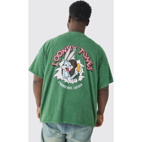 Grande taille - T-shirt oversize délavé à imprimé Looney Tunes - XXXL - Boohooman - Modalova