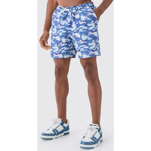 Short de bain mi-long à imprimé camouflage - M - Boohooman - Modalova