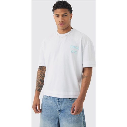 T-shirt oversize imprimé - S - Boohooman - Modalova