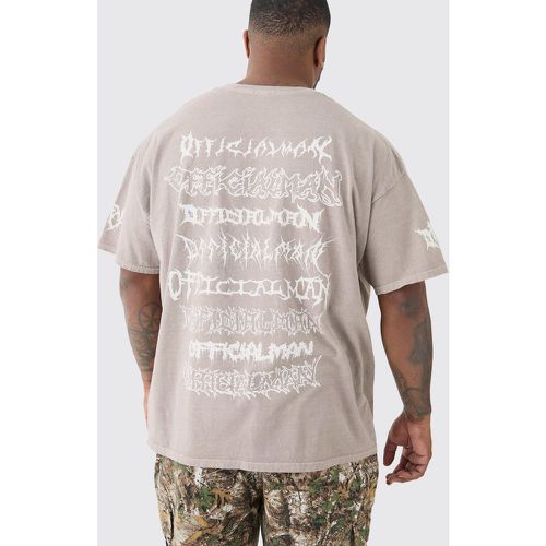 Grande taille - T-shirt délavé - MAN Official - XXXL - Boohooman - Modalova