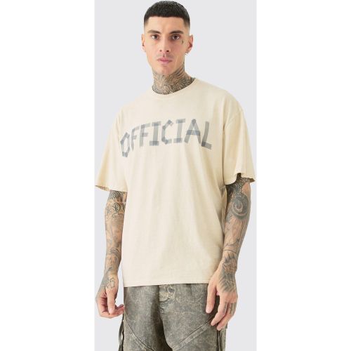 Tall - T-shirt oversize surteint Official - L - Boohooman - Modalova