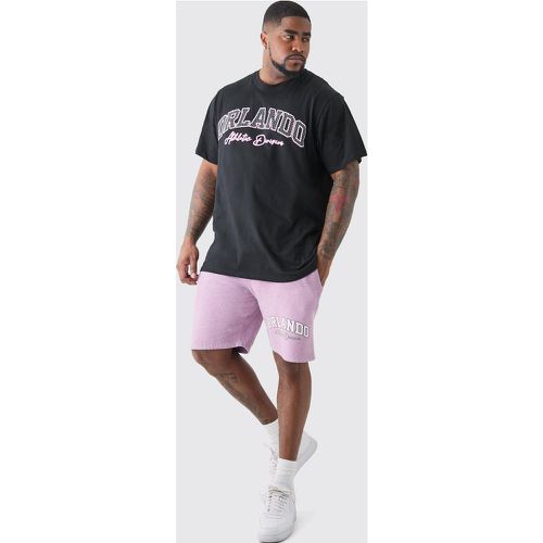 Grande taille - Ensemble à imprimé Orlando avec t-shirt et short - XXXL - Boohooman - Modalova