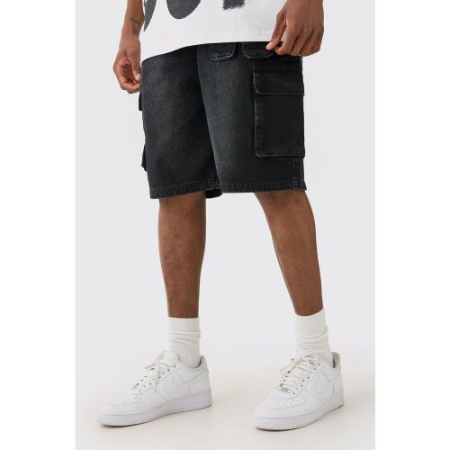 Tall - Short en jean à écussons - 30 - Boohooman - Modalova