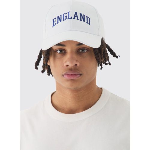 England Embroidered Cap In White - Boohooman - Modalova