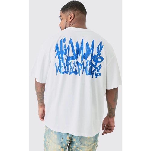 Plus Graffiti Worldwide T-shirt In White - - XXXL - Boohooman - Modalova