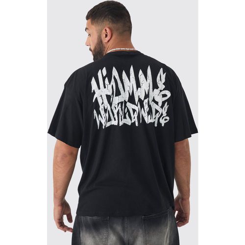 Plus Graffiti Worldwide T-shirt In Black - - XXXL - Boohooman - Modalova