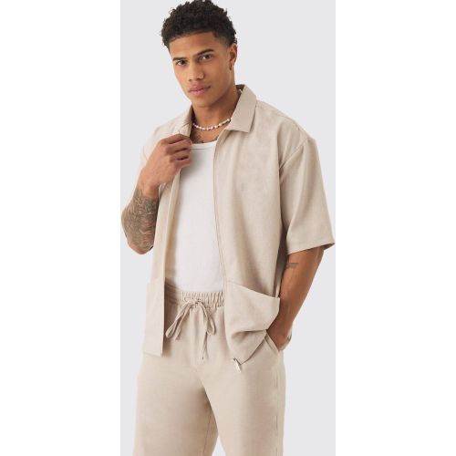 Chemise oversize en lin à poches - S - Boohooman - Modalova