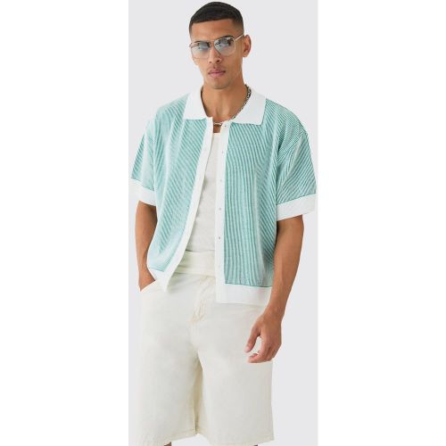 Chemise oversize côtelée - M - Boohooman - Modalova