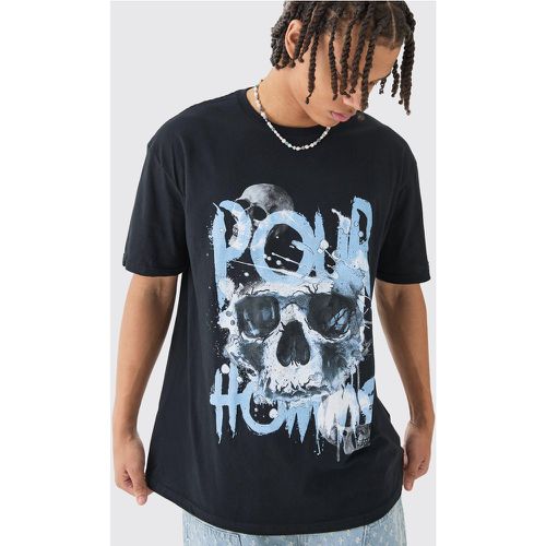 Oversized Skull Print T-shirt - Boohooman - Modalova