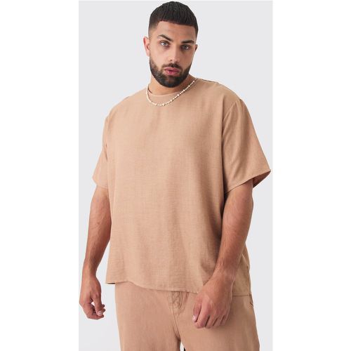 Grande taille - T-shirt oversize en lin - XXXL - Boohooman - Modalova