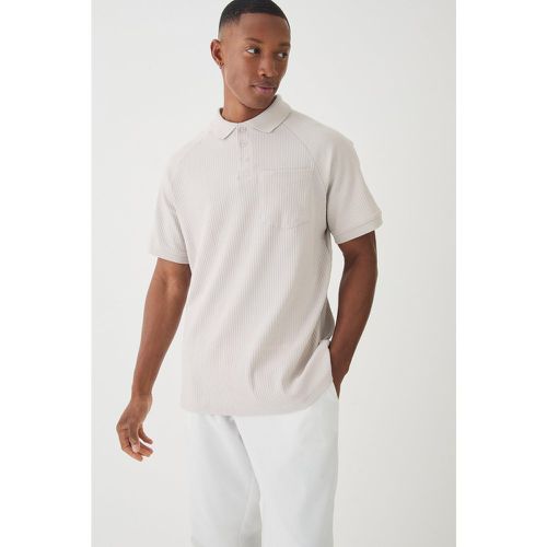 Polo côtelé en jersey - S - Boohooman - Modalova