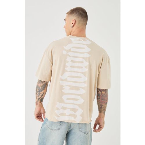 T-shirt oversize épais à imprimé Worldwide - L - Boohooman - Modalova