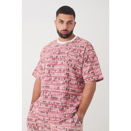 Grande taille - T-shirt oversize à imprimé géométrique - XXXL - Boohooman - Modalova