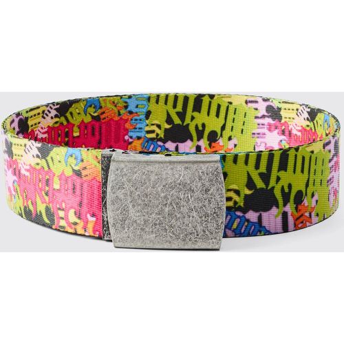 Ceinture à imprimé graffiti - S - Boohooman - Modalova