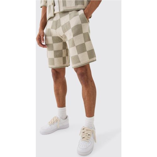 Short large mi-long à carreaux - XL - Boohooman - Modalova