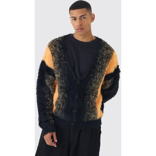 Cardigan oversize tie dye en maille - S - Boohooman - Modalova