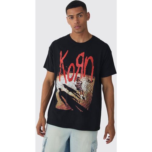 T-shirt oversize à imprimé Korn - M - Boohooman - Modalova