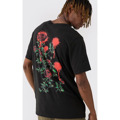 Tall - T-shirt à imprimé rose au dos - S - Boohooman - Modalova