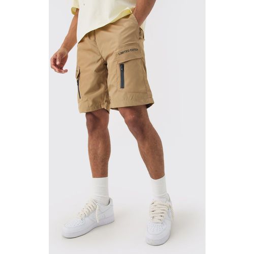 Short cargo en nylon à taille élastiquée - Limited Edition - S - Boohooman - Modalova