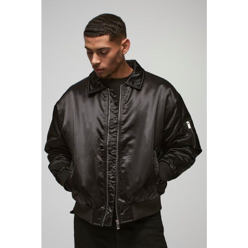 Bomber satiné en - S - Boohooman - Modalova