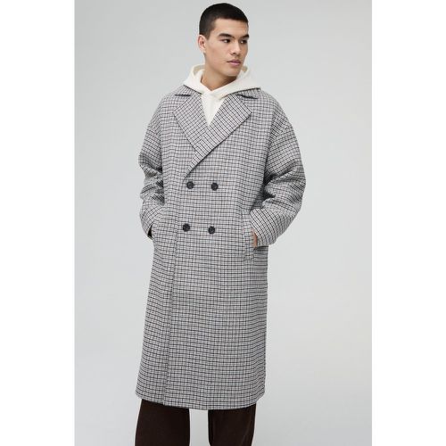 Manteau oversize long à carreaux - S - Boohooman - Modalova