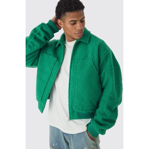 Bomber oversize à manches froncées homme - S - Boohooman - Modalova