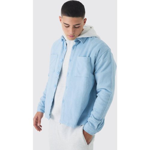 Surchemise oversize en maille brossée - S - Boohooman - Modalova