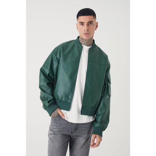 Tall - Bomber oversize enduit homme - S - Boohooman - Modalova