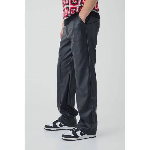 Tall - Pantalon charpentier large enduit - 30 - Boohooman - Modalova